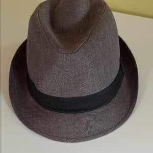 Granule Gray Poly lined Fedora One Size